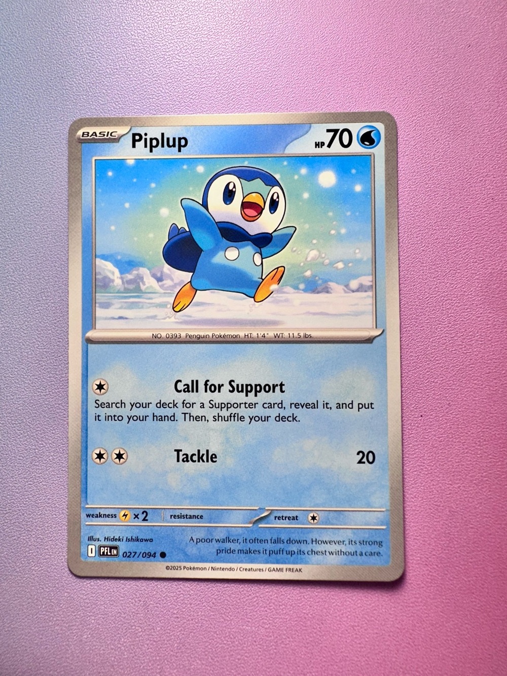 piplup - 027/094 (common) — pokemon: phantasmal flames